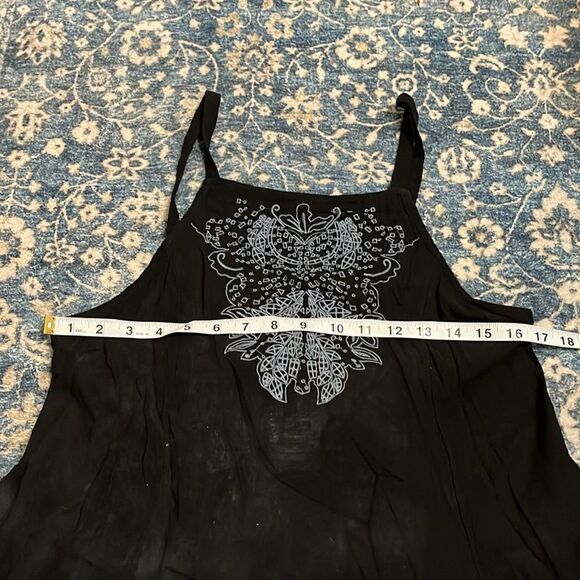 Free People Intimately Free Tulum Cutout Black Embroidered Slip Dress Boho - Picture 8 of 15